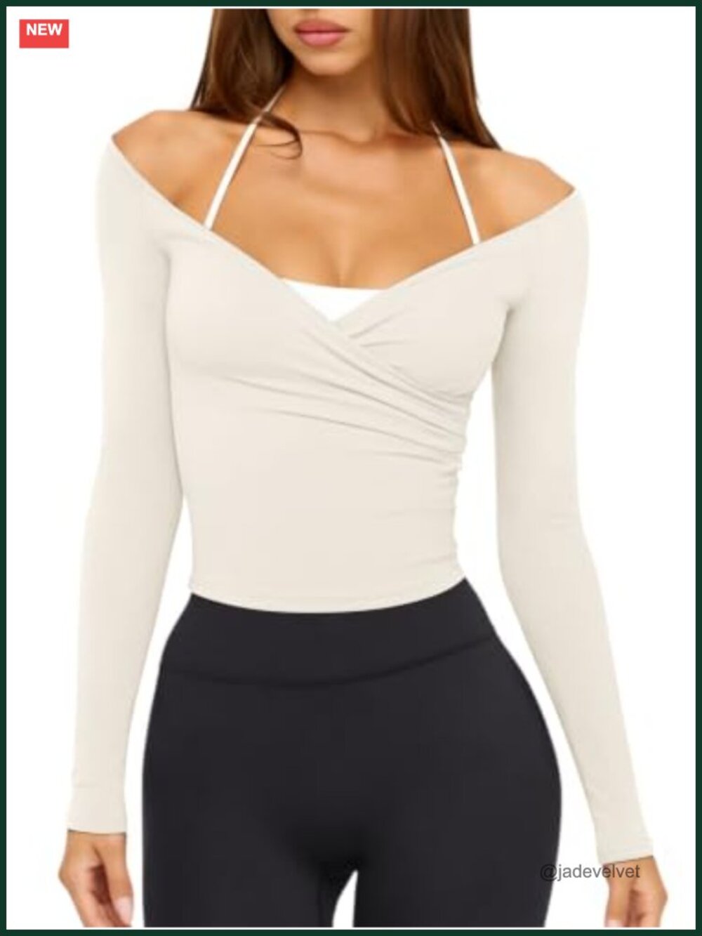 Women's V-Neck Long Sleeve Wrap Top Buttery Soft Yoga Activewear Tee